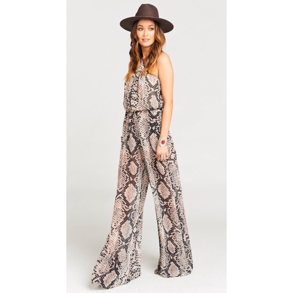 Show Me Your MuMu Pants - Show Me Your Mumu Snake Print Jumpsuit